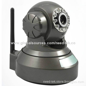 Wireless P2P Internet Camera, Up to 10m IR Distance, Plug-and-play Function, Two-way Audio, P/T
